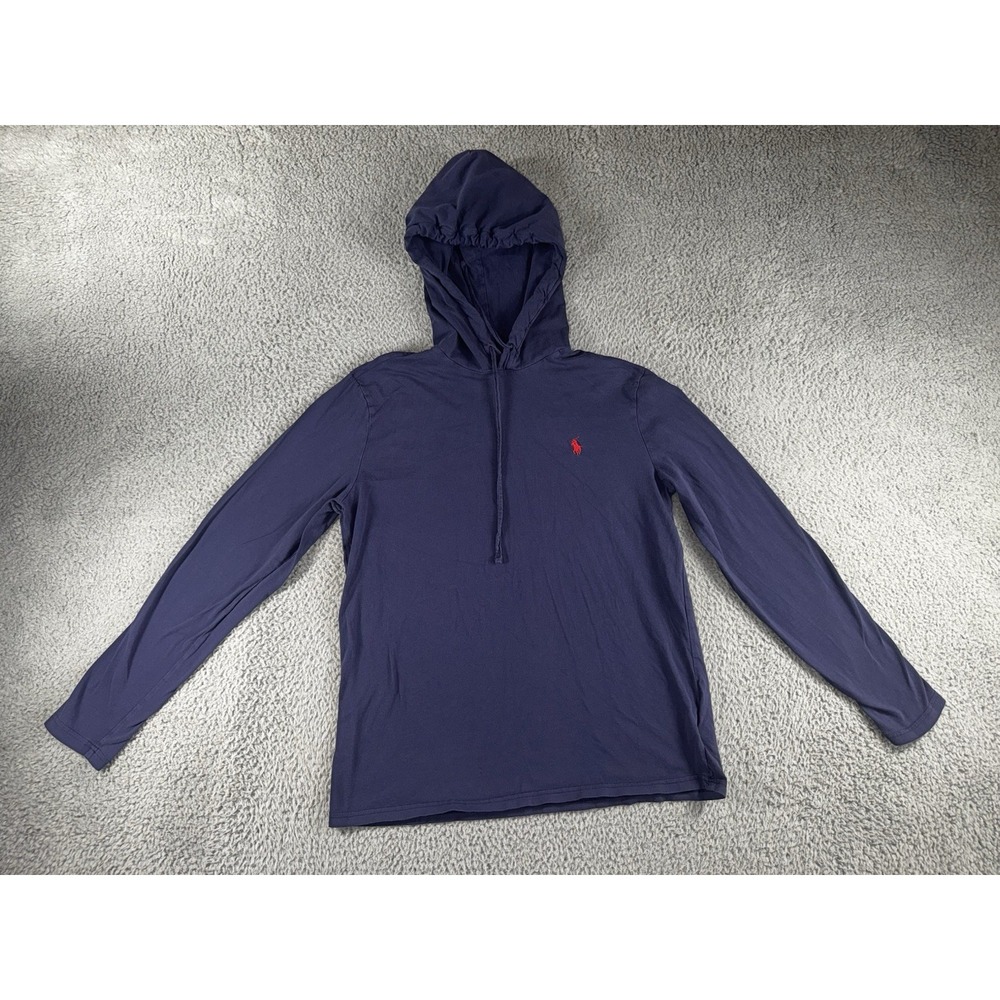 Polo Ralph Lauren Hooded T Shirt Men‎ Medium Small Pony Nautical Classic Preppy